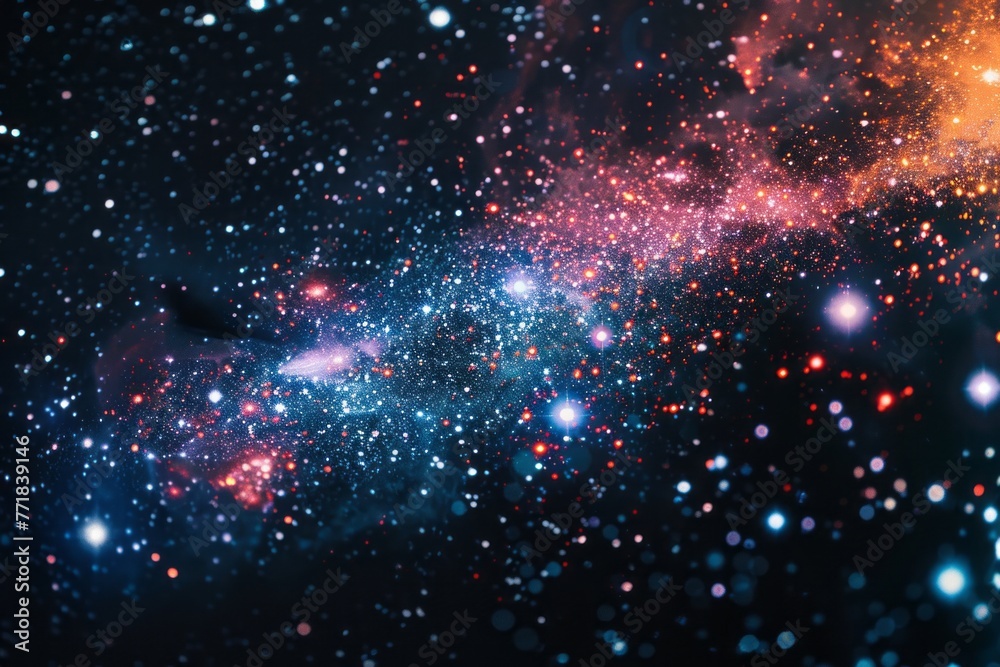 background with stars isolated on black background