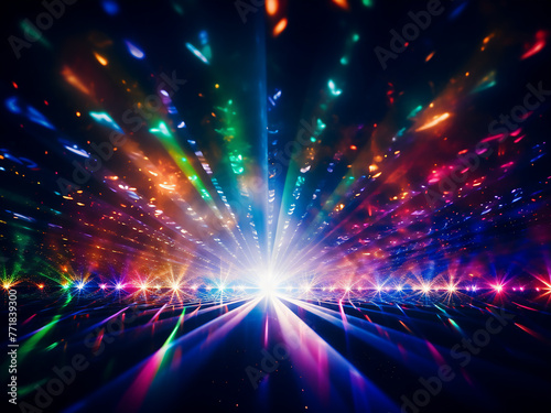 Abstract background featuring colored laser lights.