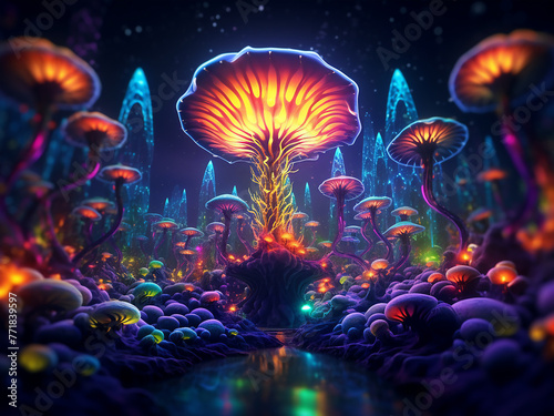 Explore the depths of creativity with this abstract psychedelic concept.