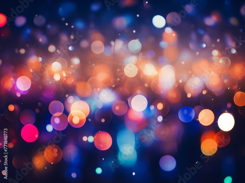 Vivid hues dance in a bokeh blur, painting a vibrant nocturnal scene.