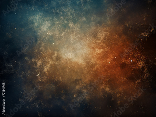 Abstract background features grunge texture with zoom effect, resembling space travel.