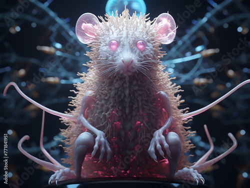3D rendering depicts Kras Kirsten Rat Sarcoma viral oncogene.
