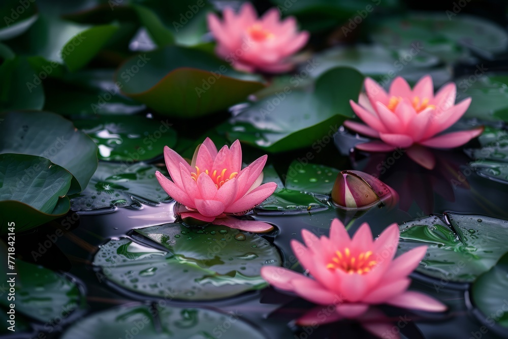 pink water lilies pink water lilies