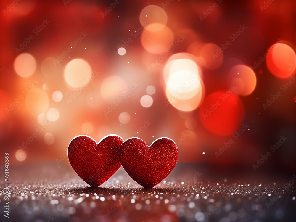 Valentine's Day backdrop features captivating bokeh effect. Valentine's Day backdrop features captivating bokeh effect.