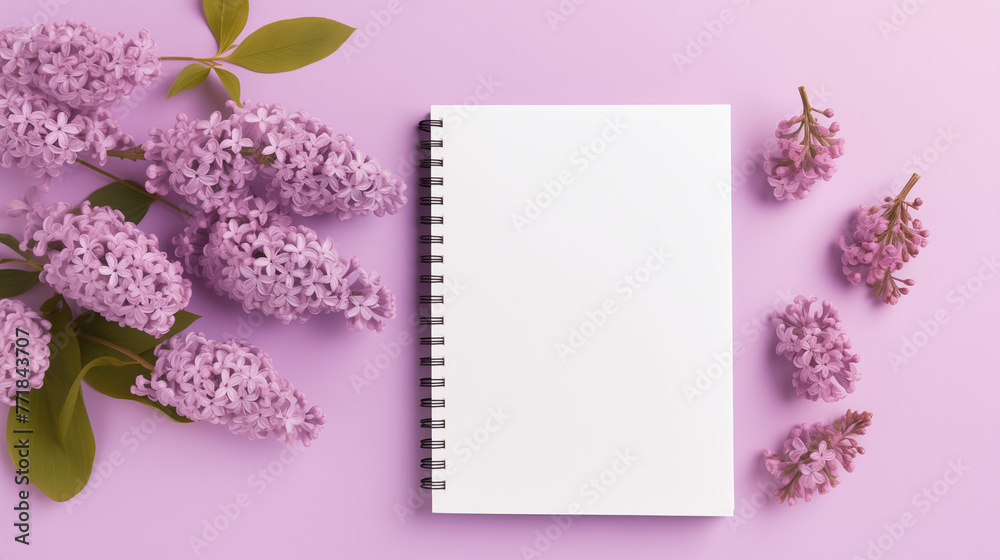 note paper with pink flowers