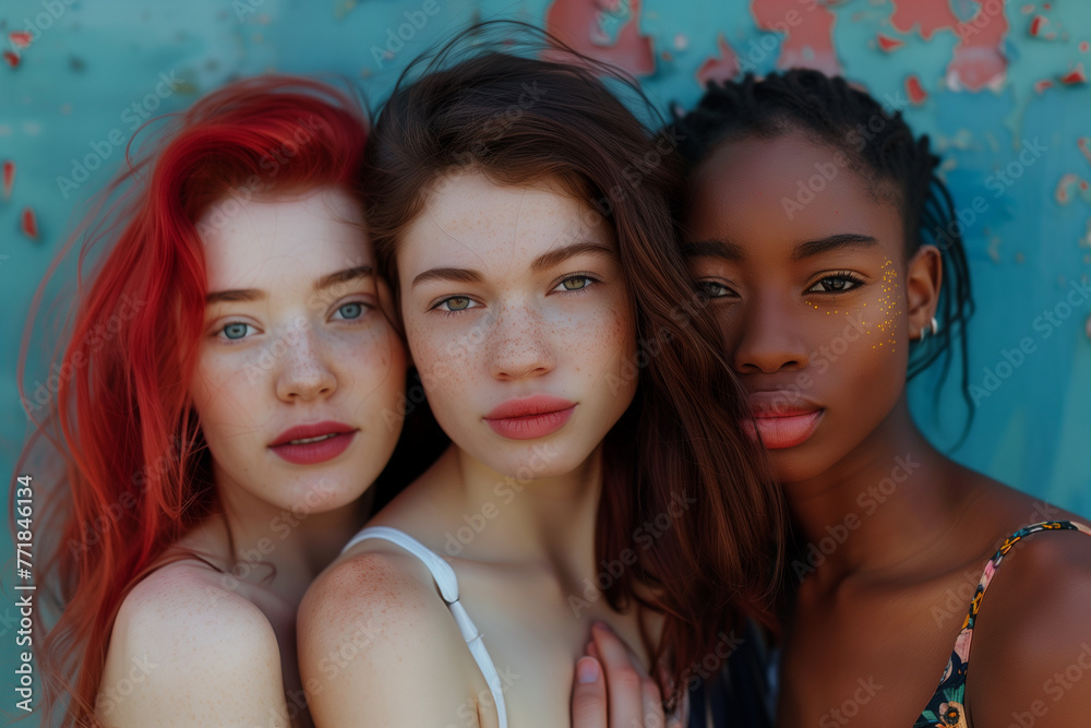 Group portrait of diverse women. Diversity, equity and inclusion, DEI concept. High quality photo Group portrait of diverse women. Diversity, equity and inclusion, DEI concept. High quality photo