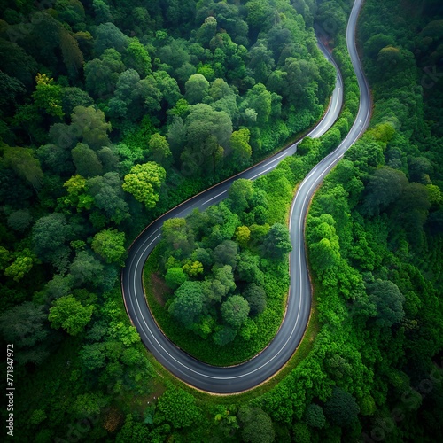aerial view of the road © iconic