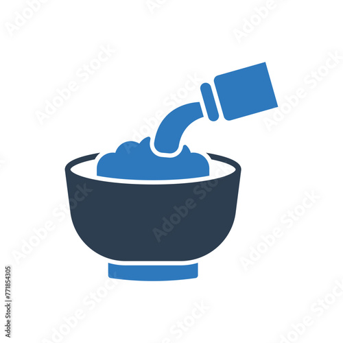 Cereal Icon - Oat milk Icon Sign Symbol Vector