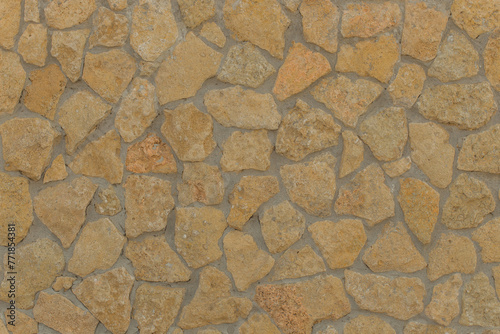 Yellow Sandstone Abstract Stone Rough Solid Pattern Floor Tile Surface Texture Wall Background Grunge