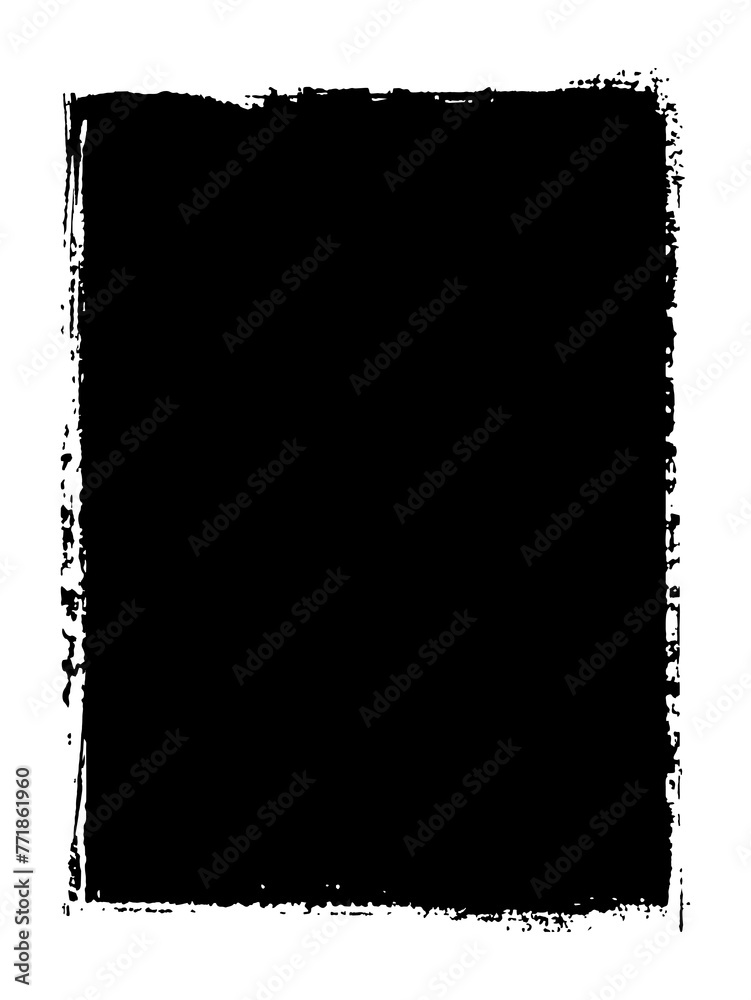 Vector monochrome illustration of irregular frame with missed edges. Vector monochrome illustration of irregular frame with missed edges.