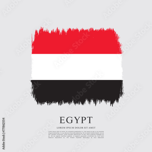 Flag of Egypt, vector illustration 