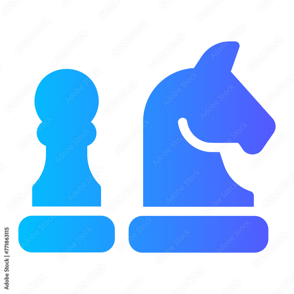 Obraz premium chess gradient icon