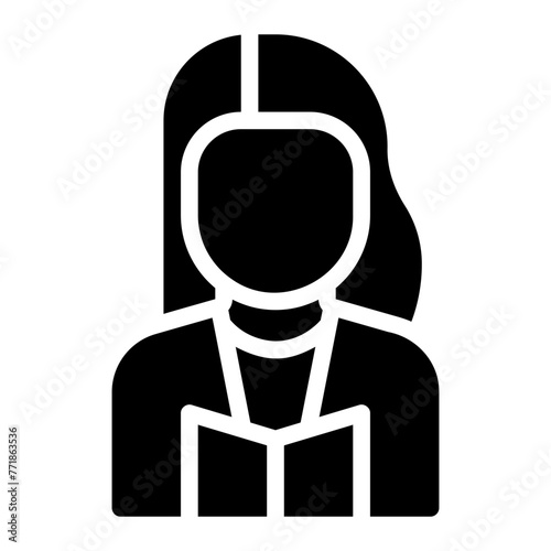 teacher glyph icon