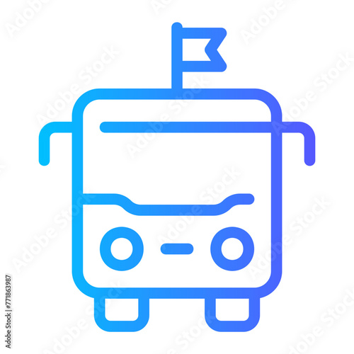 field trip gradient icon