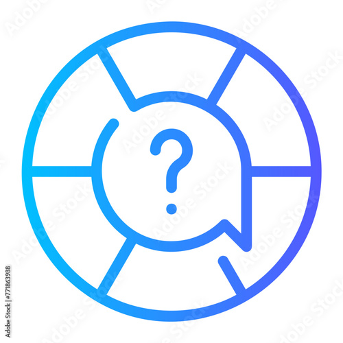 quiz game gradient icon