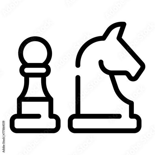 chess line icon