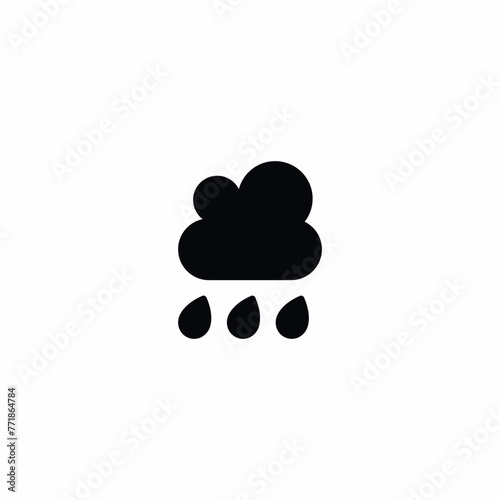 Rain Drop Weather icon vector