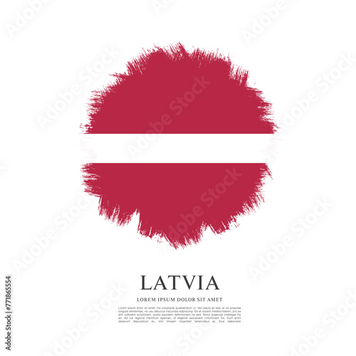 PrintFlag of Latvia  vector illustration 