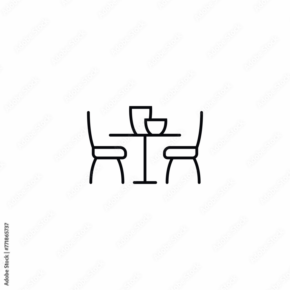 Table Chairs Cafe Food icon Table Chairs Cafe Food icon