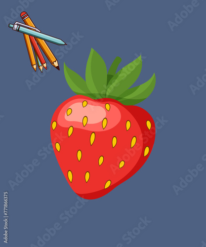 Fruits vector icon illustration food, premium vector. photo