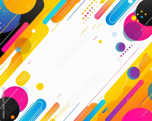 Abstract geometric background with colorful shapes.