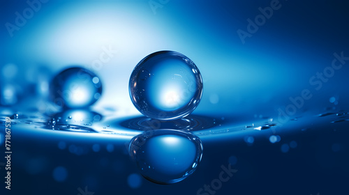 Wallpaper Mural Abstract blue water drop ball Torontodigital.ca