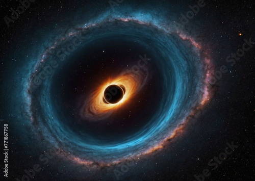 Space. A black hole. Atmosphere and outer space. Cosmos. The universe and the stars.