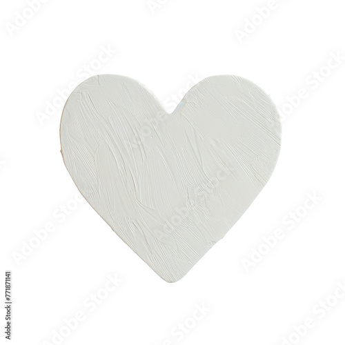 Heart shape in carmine font on monochrome rectangle background