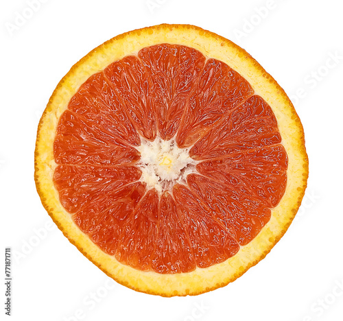 beautiful fresh grapefruit cut on a white background for your design © Sensey3242