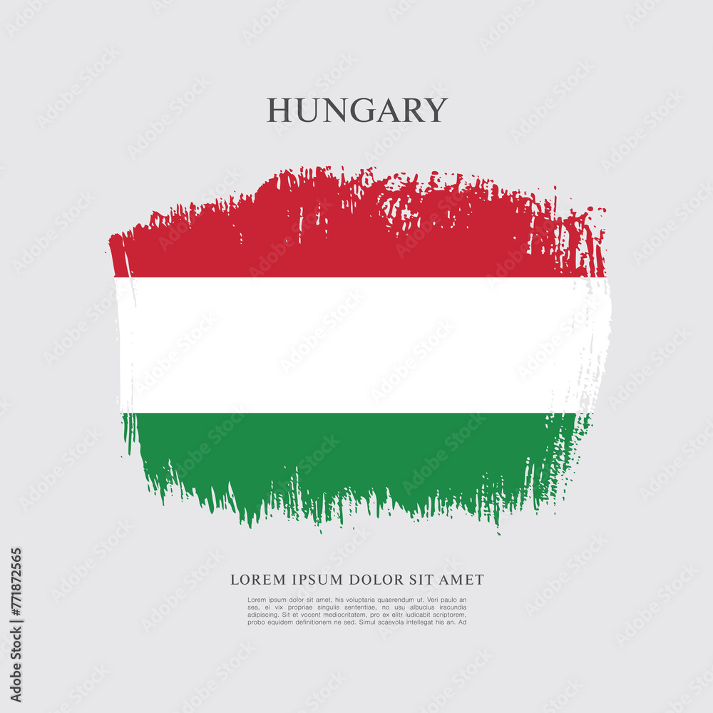 Flag of Hungary, vector illustration Flag of Hungary, vector illustration