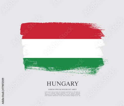 Flag of Hungary  vector illustration 