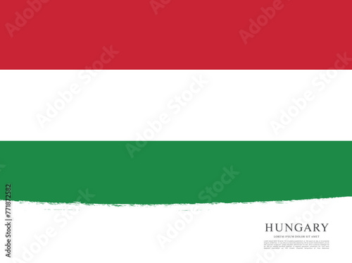 Flag of Hungary, vector illustration 