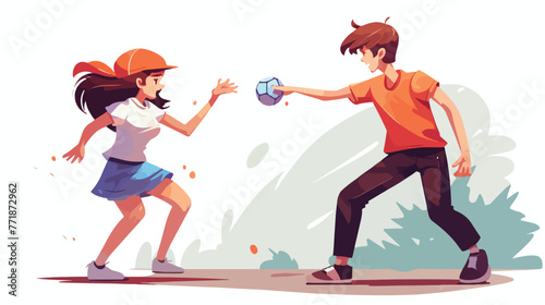 Boy Taking Away A Ball From A Girl Part Of Bad Kids