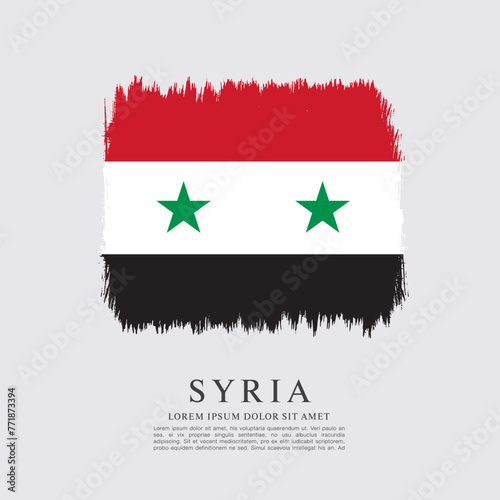 Flag of Syria, vector illustration 