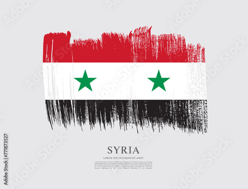 Flag of Syria, vector illustration 