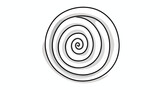 Hand drawn spiral shape on white background. doodle