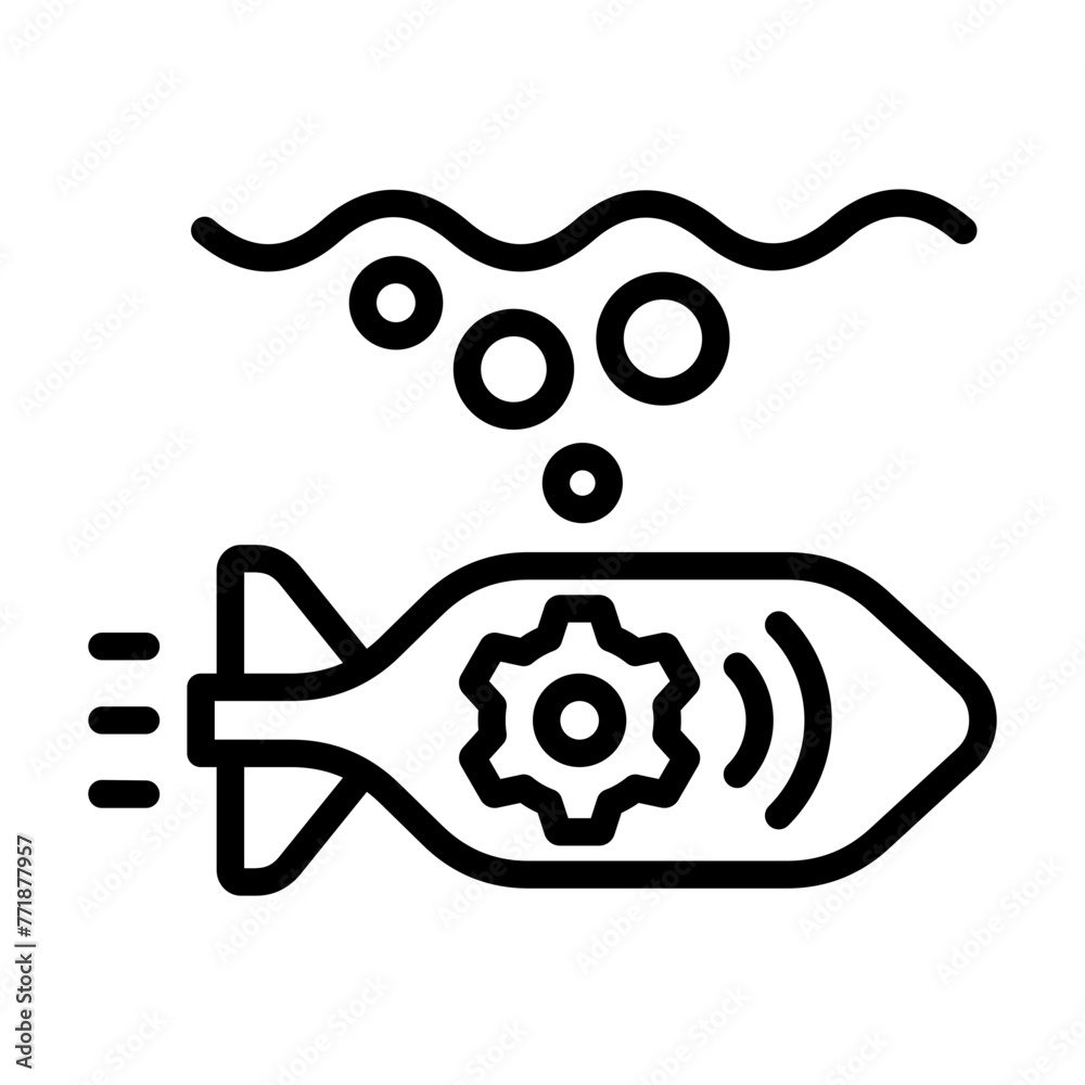 Autonomous Underwater Vehicles Icon Autonomous Underwater Vehicles Icon