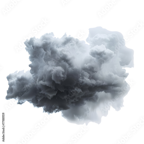 Soft grey cloud, isolated © GrainyColorStocks