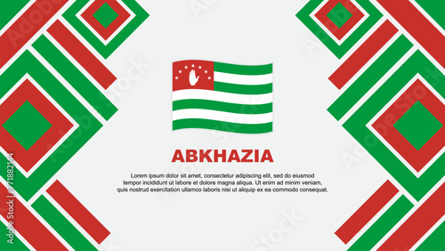 Abkhazia Flag Abstract Background Design Template. Abkhazia Independence Day Banner Wallpaper Vector Illustration. Abkhazia