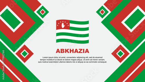 Abkhazia Flag Abstract Background Design Template. Abkhazia Independence Day Banner Wallpaper Vector Illustration. Abkhazia Cartoon
