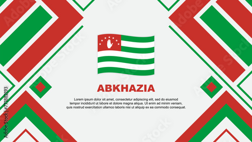Abkhazia Flag Abstract Background Design Template. Abkhazia Independence Day Banner Wallpaper Vector Illustration. Abkhazia Flag