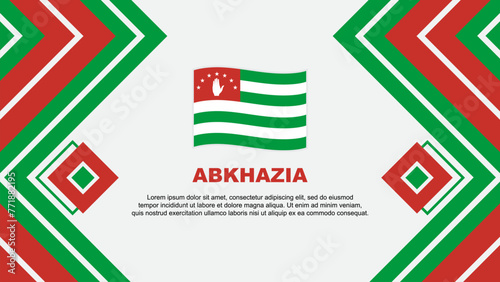 Abkhazia Flag Abstract Background Design Template. Abkhazia Independence Day Banner Wallpaper Vector Illustration. Abkhazia Design