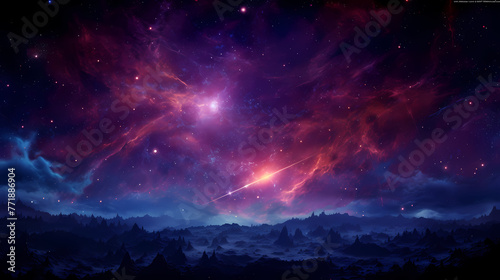 Purple blue nebula background