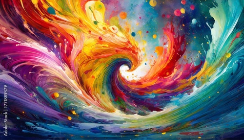 Vibrant Vortex: An Explosion of Paint and Creativity