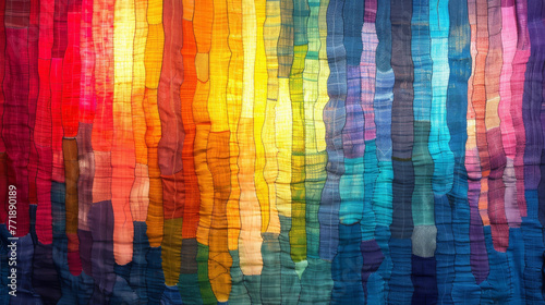 A vibrant tapestry woven from threads of light, casting a warm glow