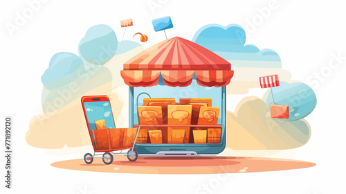 Notification shopping commerce for online retail st