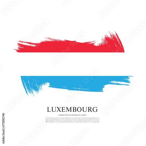 Flag of Luxembourg, vector illustration photo