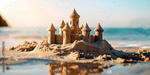 sand castle at sunset © Jake