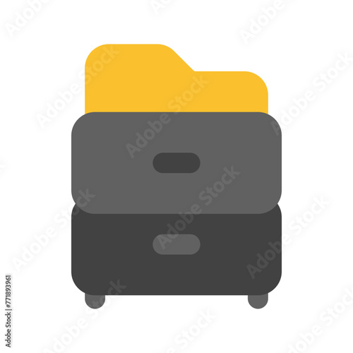 filing cabinet flat icon