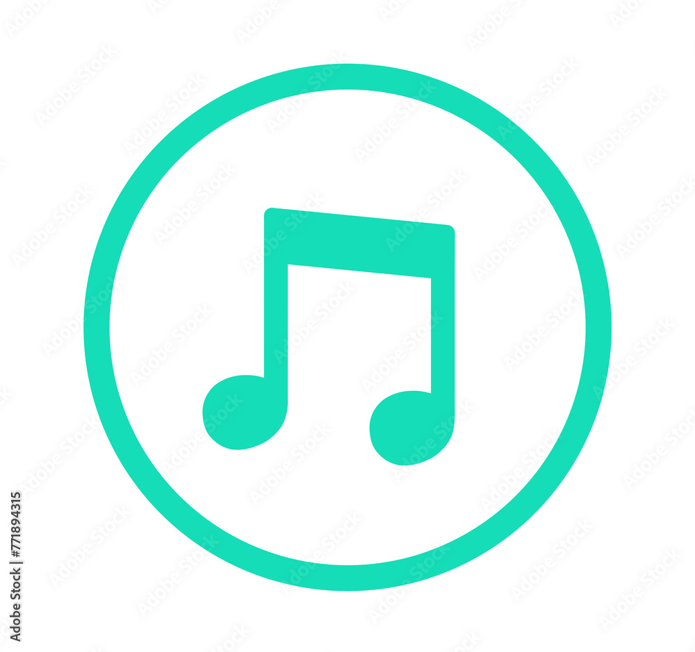 シンプルな緑色の音符マーク シンプルな緑色の音符マーク